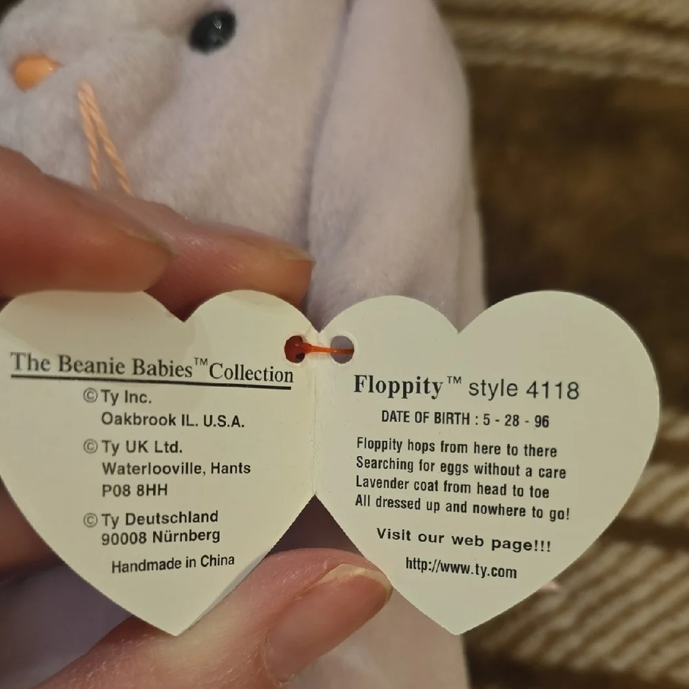 Ty Stuffed Bunny‎ Trio - Pink, Mint, Lavender